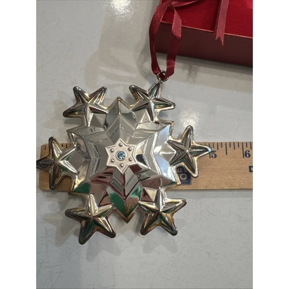 Gorham‎ Annual 2000 Wishing Star Silver Plated Ornament Dec Birth Stone 5
